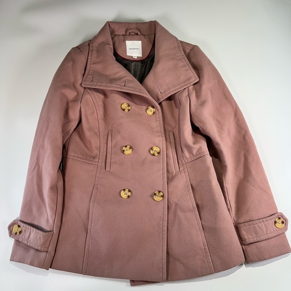 Thread & Supply peacoat warm layering tailored fit double breasted blush M - Picture 2 of 14